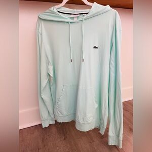 Lacoste Men’s Long Sleeve Hooded T-Shirt Mint Green Size L